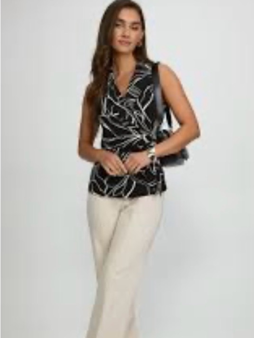 MEXX SILK BLEND WRAP BLOUSE